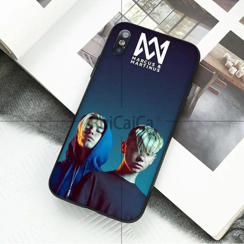 Ruicaica Marcus &amp Martinus M черный мягкий силиконовый чехол из ТПУ для iPhone X XS MAX 6 6s 7 7plus 8 8Plus 5
