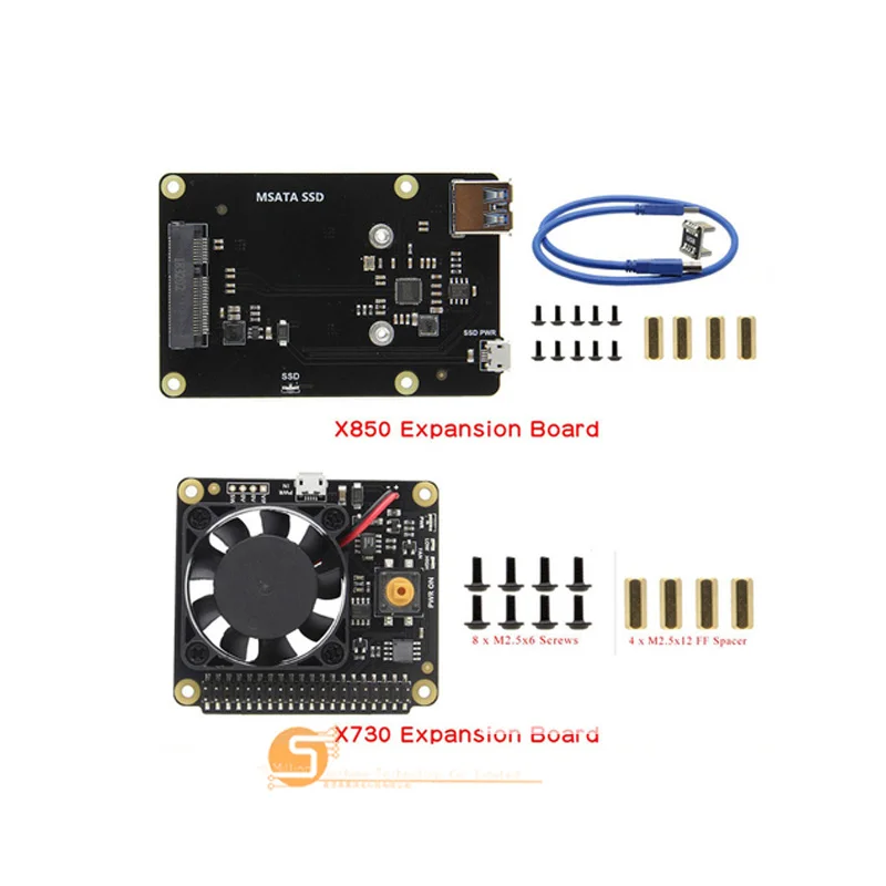 Kit B Raspberry Pi X730 управление питанием с безопасным выключением и функцией автоматического охлаждения Плата расширения для Raspberry Pi 3B+(plus)/3B - Цвет: Kit B