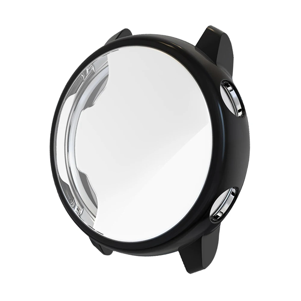 Black Для samsung Galaxy Watch Active 2 1 чехол 40 мм 44 мм защитный светильник для экрана полное покрытие тонкий мягкий ТПУ бампер аксессуары - Цвет ремешка: Black