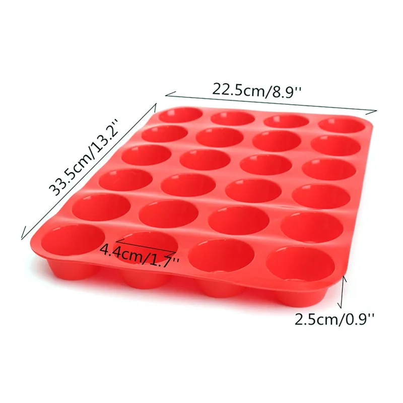 24 Cavity Mini Muffin Cup Cupcakes Mold FDA Silicone Soap Cookies Bakeware Pan Tray Mould Home DIY Cake Tools|cake tools|muffin cupsmini muffin |