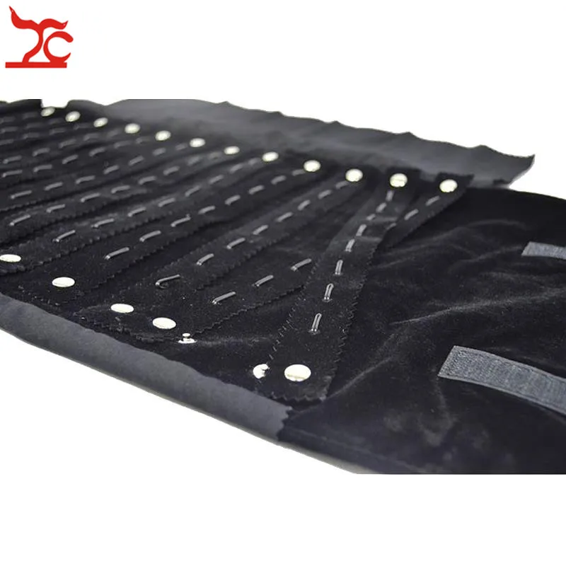 Direct Sale Black Velvet Jewelry Display Roll Case Folding Travel Storage Organizer Pouch Portable 60 Hooks Pendant Holder Bag | Украшения