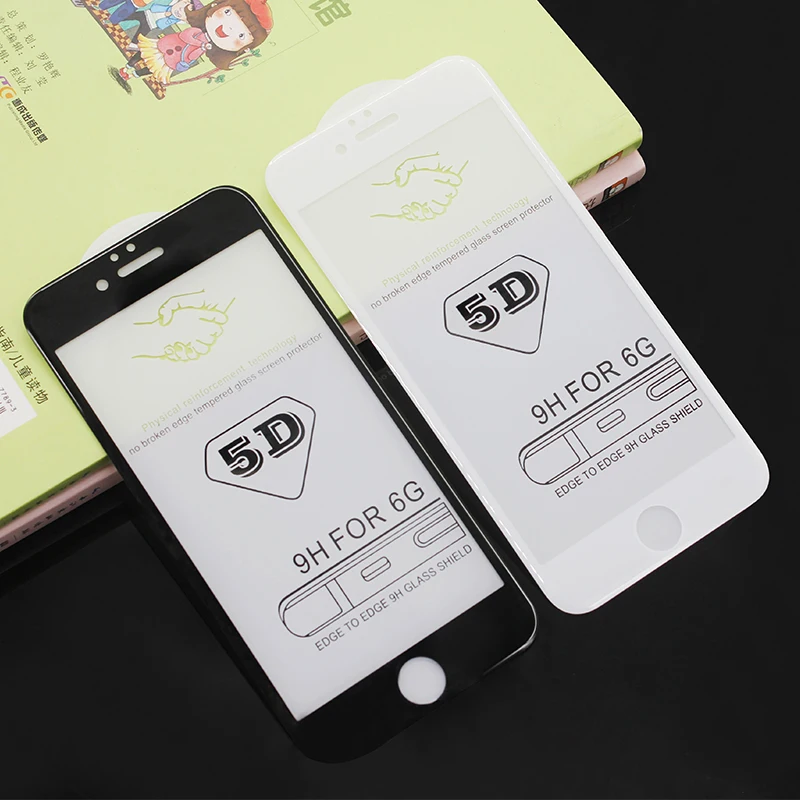 5D Защитная пленка для экрана SMILYOU с закругленными краями iPhone 6S 7 8 Plus полное