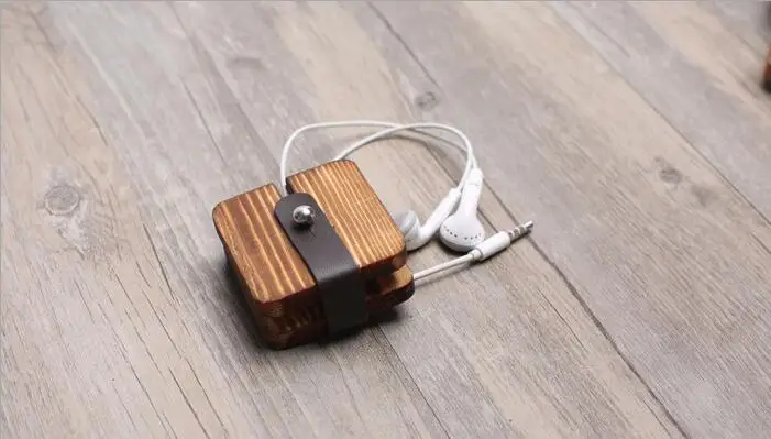 FlyBird унисекс наушники сумка удобно Pine случае мода натуральной наушников намотки