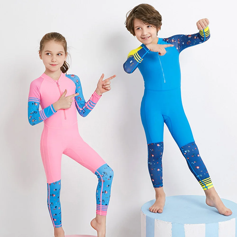 Детские гидрокостюмы с длинными рукавами Костюмы для дайвинга мальчиков и
