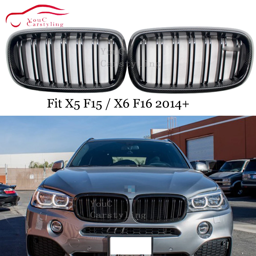 Передняя решетка радиатора F16 из углеродного волокна решетки для BMW X5 X6 F15 5