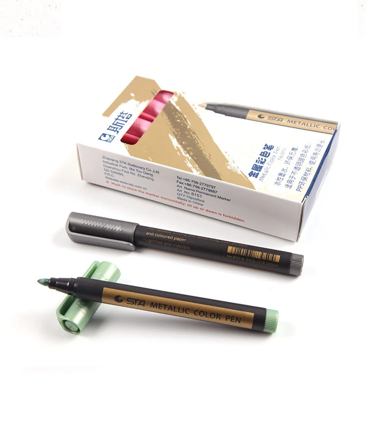 Металлический маркер сделай сам 10 цветов средний металлический Перманентный