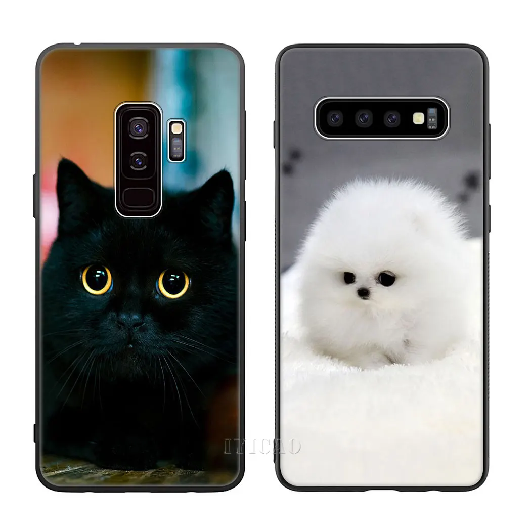 IYICAO Small animal cat Soft Silicone Case for Samsung Galaxy S10 S9 S8 Plus S10e S6 S7 Edge Phone |