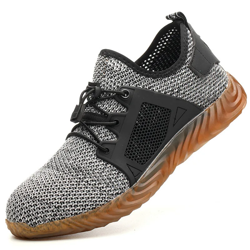 

2020 Brand Steel Toecap Men Work & Safety Boots Breathable Mesh Safety Shoes Outdoor Anti-smashing Work Safety Boots Size 36-48