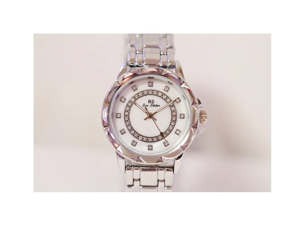 Montres femme BS повседневные женские часы, женские часы с бриллиантами, женские часы, брендовые Роскошные Кварцевые часы dourado relogio feminino
