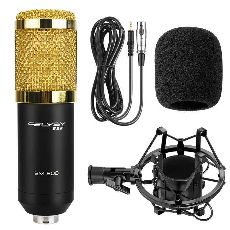 

Professional Condenser Microphone BM 800 ktv Microphone Audio Studio Vocal Recording Mic Karaoke Desktop stand 48v phantom power