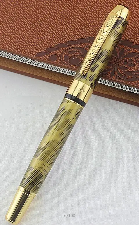 Jinhao 250 черный Золотой резьба перьевые ручки высокого качества Nib Роскошные чернила офисная деловая Ручка высокого класса студенческий подарок перо ручка - Цвет: R