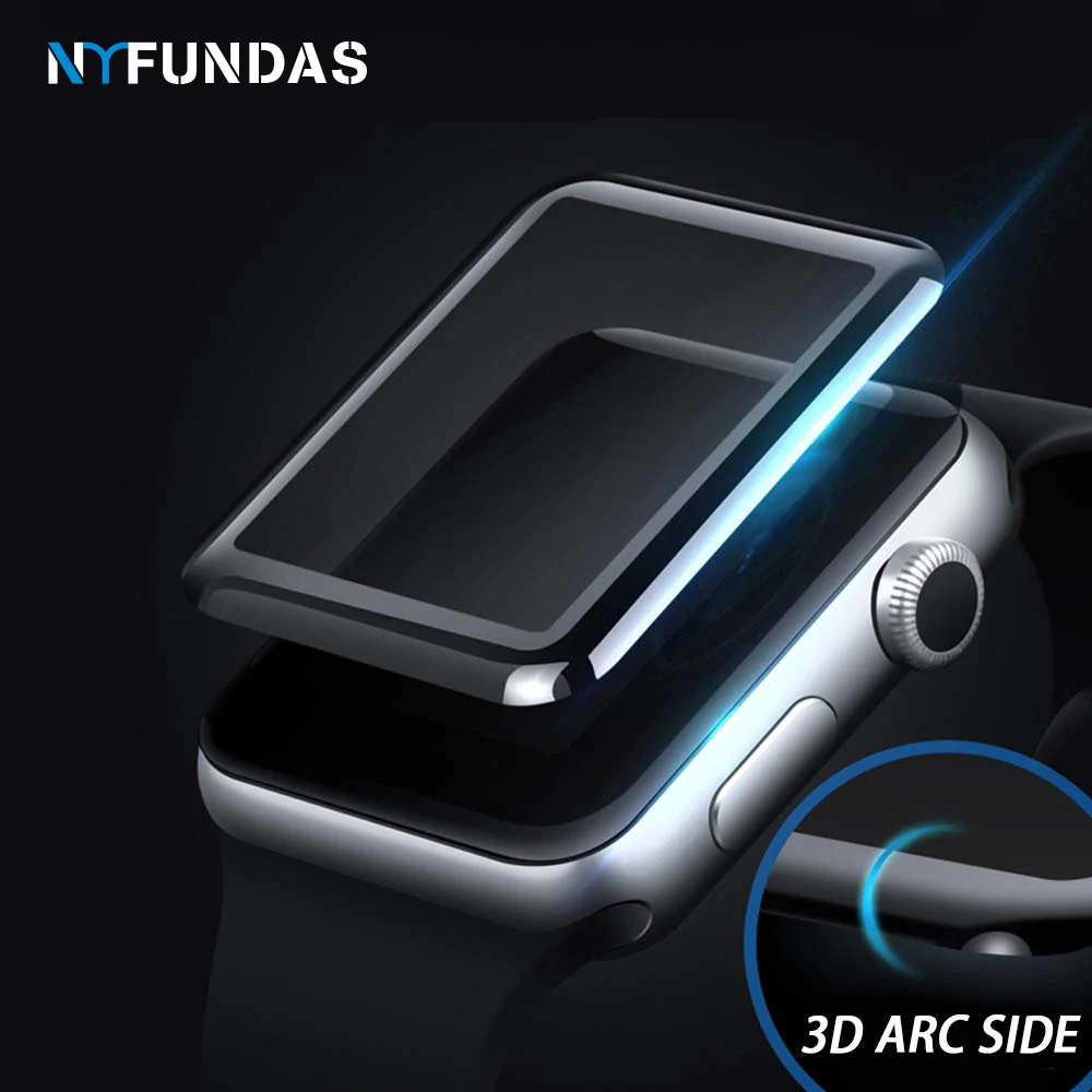 NYFundas 3D закаленное стекло для Apple Watch 40 мм 44 9H полное покрытие защита экрана