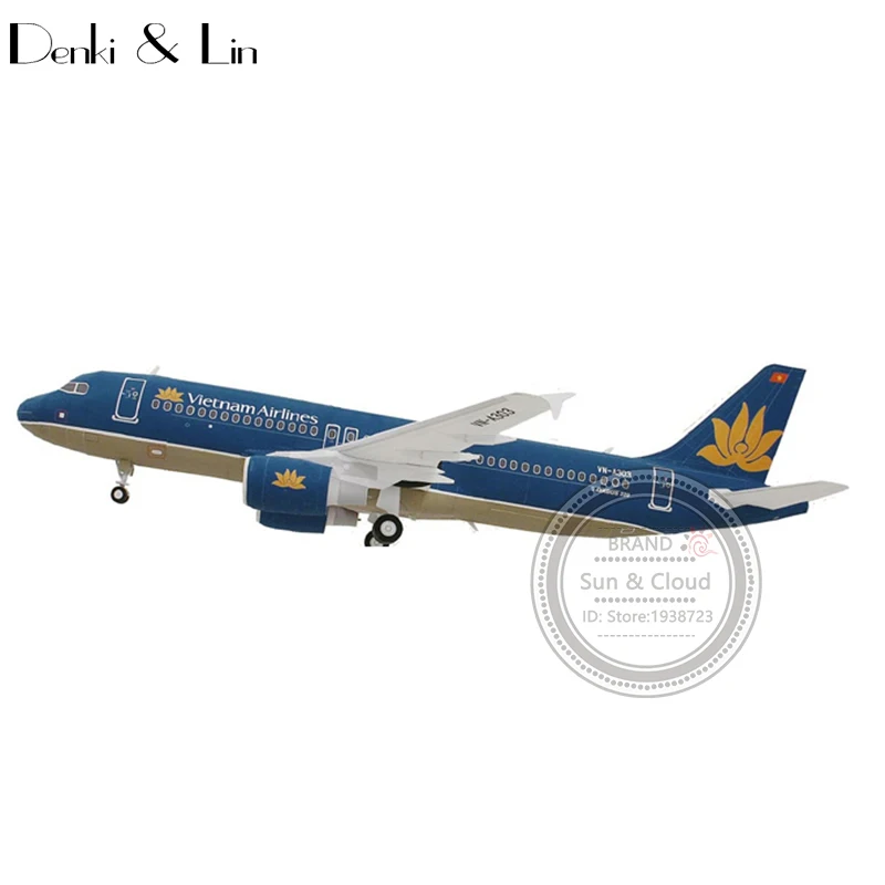 1:72 DIY 3D Airbus A320 Vietnam Airlines 52X46 см Бумажная модель сборная ручная игра головоломка