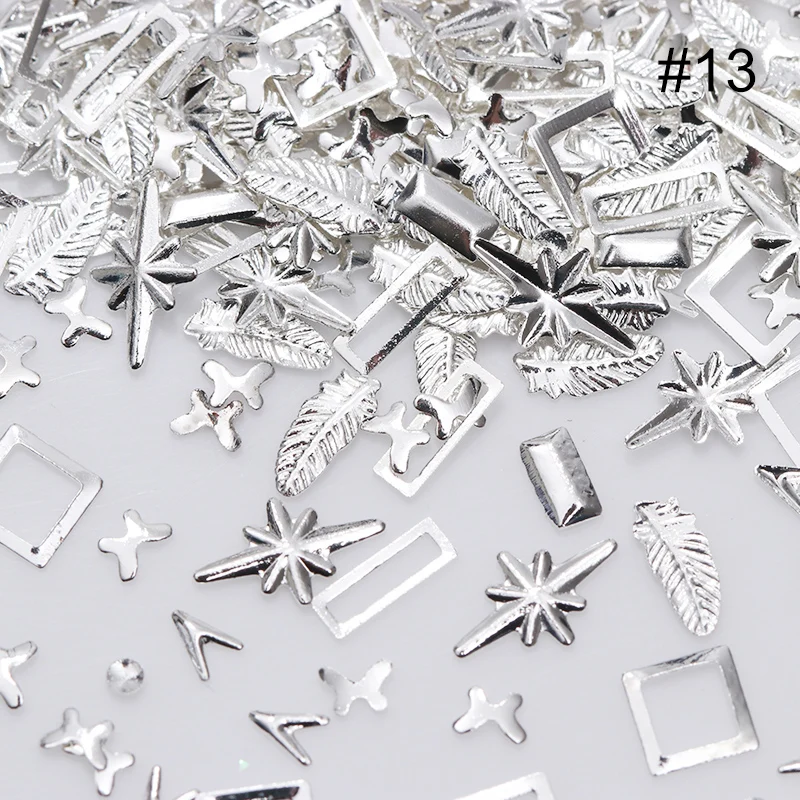 Шпильки для ногтей заклепки блестящие мини бусины AB цветные стразы в форме