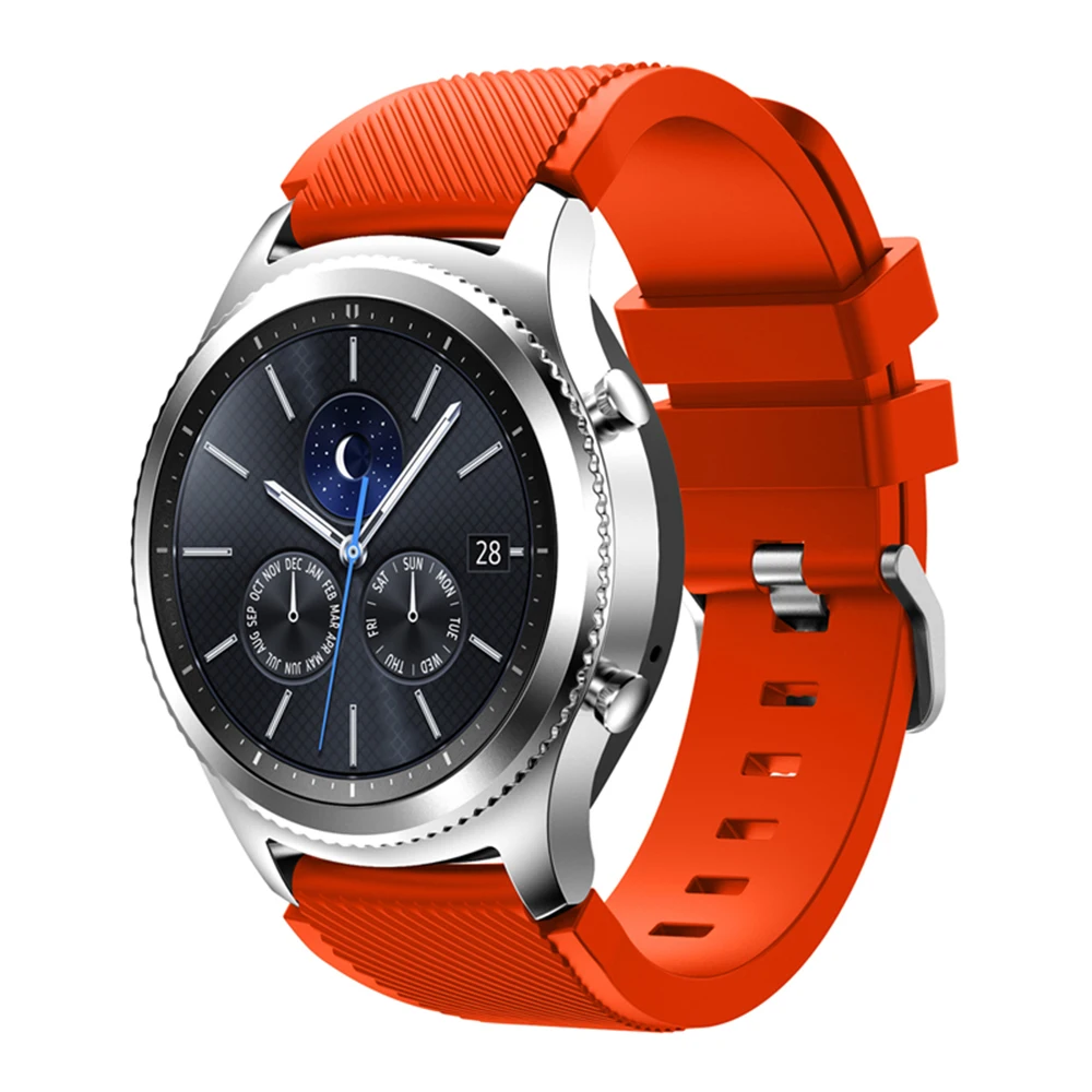 Ремешок для Gear S3 22 мм мягкий силиконовый спортивный сменный Браслет мужских и