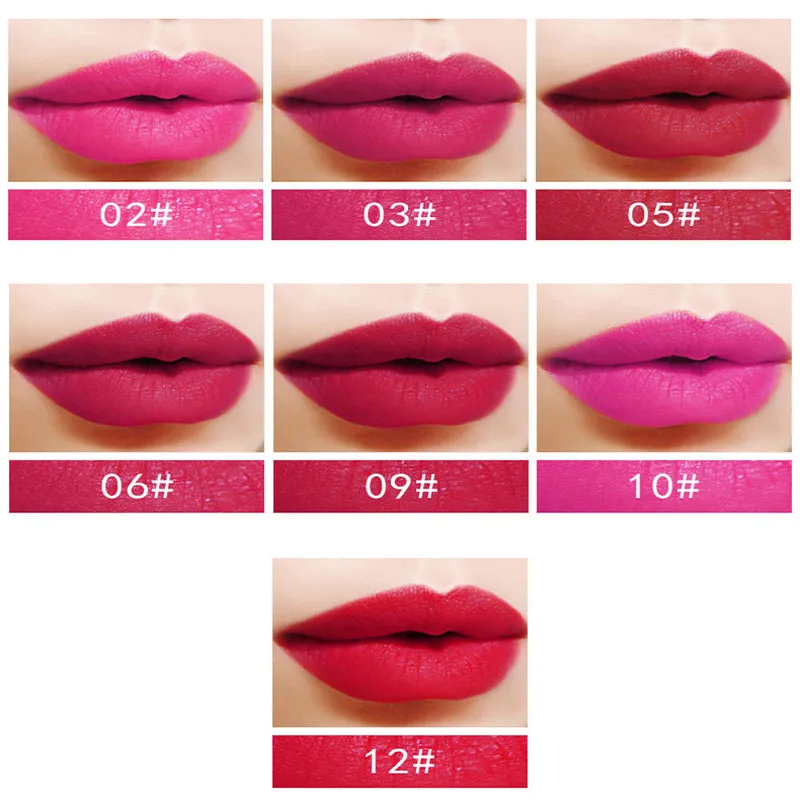 KISS BEAUTY брендовая помада длительное увлажнение не обесцвечивающая Водонепроницаемая с добавкой 7 цветов Увлажняющая помада - Цвет: 09