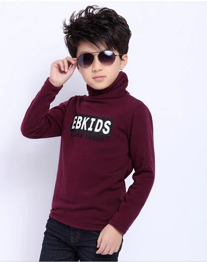 Дети дна рубашки плюс толстый бархат хлопок кашемир не инвертируется высоким