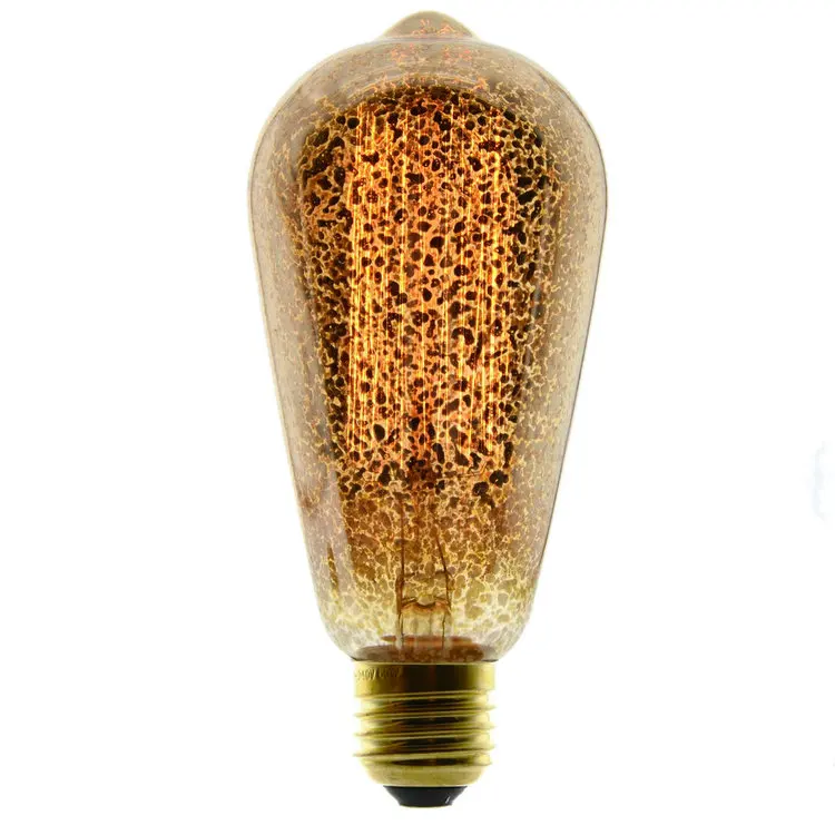 ST64-Leopard 40 Вт/60 W 220V E27 Edison светильник шарик из углеродистой стали катод Эдисон Ретро Винтаж можно использовать энергосберегающую лампу или светодиодную лампочку) ST64/ST58/A19/T45/G80/G95/G125/T300 - Цвет: ST64-Leopard