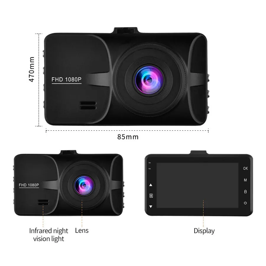 Новый полный HD 1080P Видеорегистраторы для автомобилей Камера видео регистратор