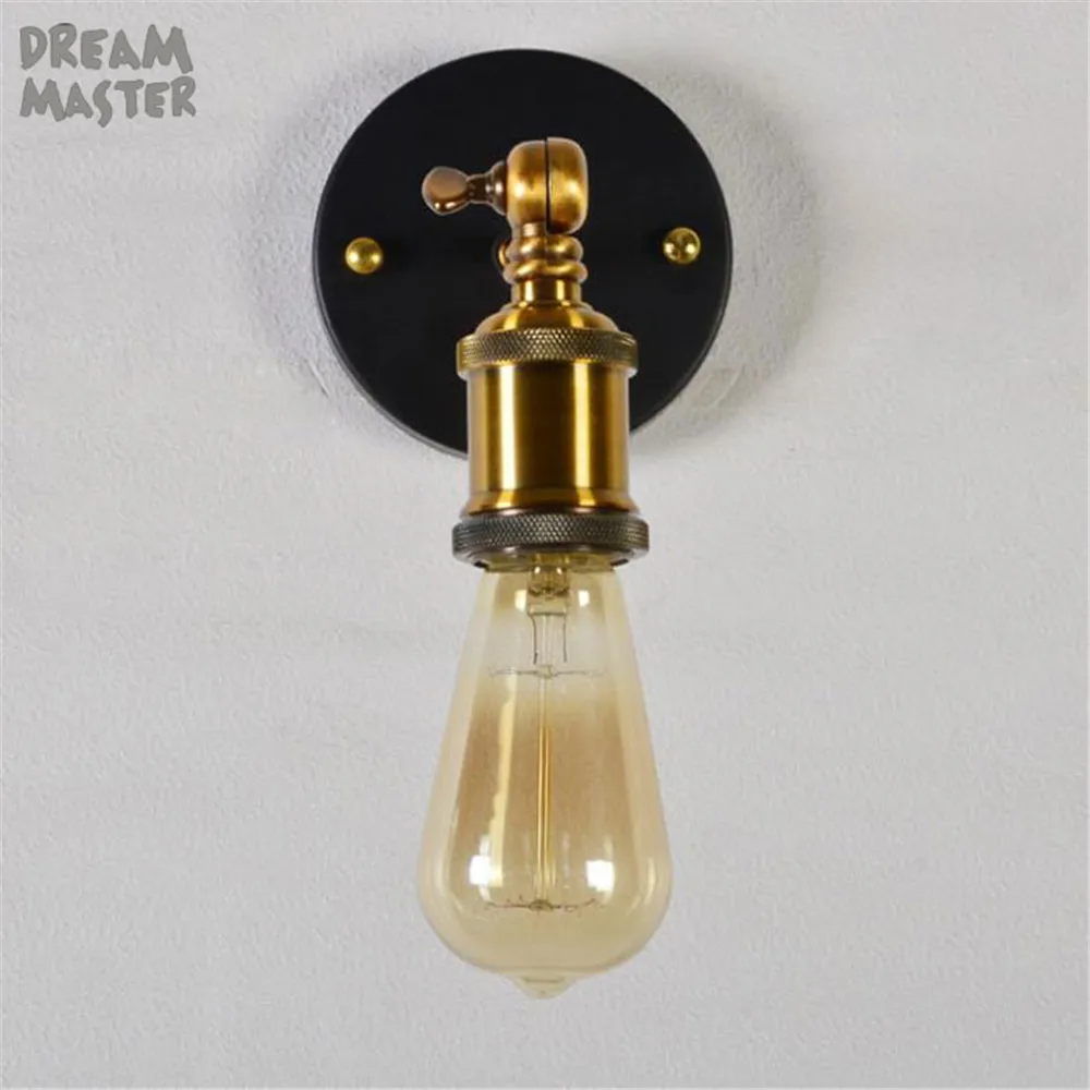Минималистичный настенный светильник винтажный в стиле лофт E27 лампочка эдисона