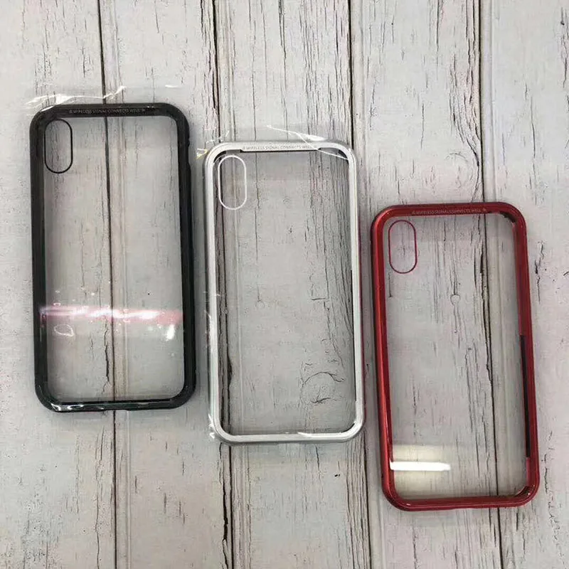 Металлический чехол для телефона iPhone X 8 Plus с магнитной адсорбцией полное