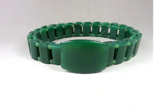 Китайский классический ручной корабль природного нефрита зеленый агат халцедон