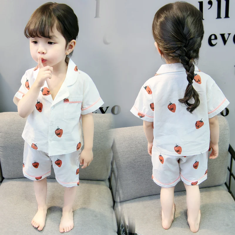 Детские пижамы для девочек комплект 100% хлопчатобумажный Enfant детская пижама с