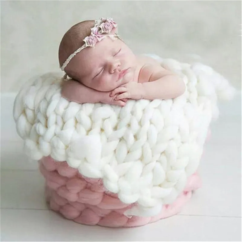 Baby Hot Knitted Crochet Blanket Mat Newborn Balls Nordic Accessories Best Christmas Gifts Photography Props | Дом и сад