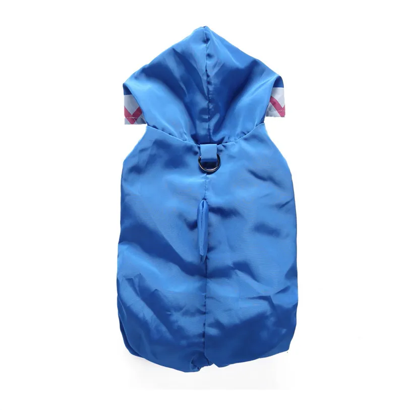 XS-XL дождевик для собак Синяя Акула водонепроницаемый плащ с капюшоном куртка