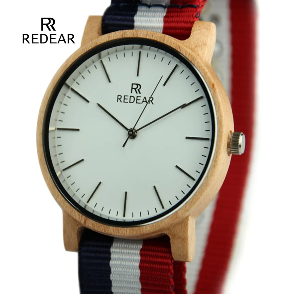Деревянный бамбука Часы с нейлон группа японский кварцевый 2035 бамбук для Для