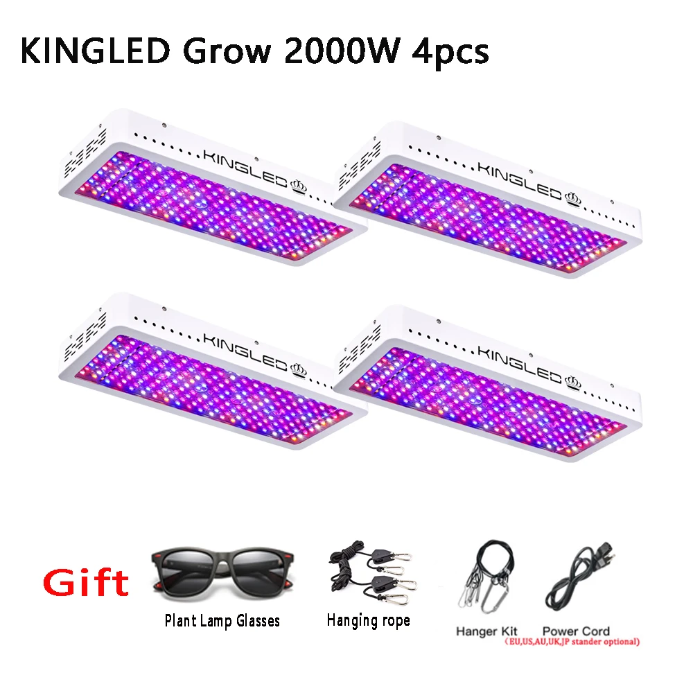 4 шт. светодиодный светильник для выращивания растений полный спектр 1200 Вт 1500 2000