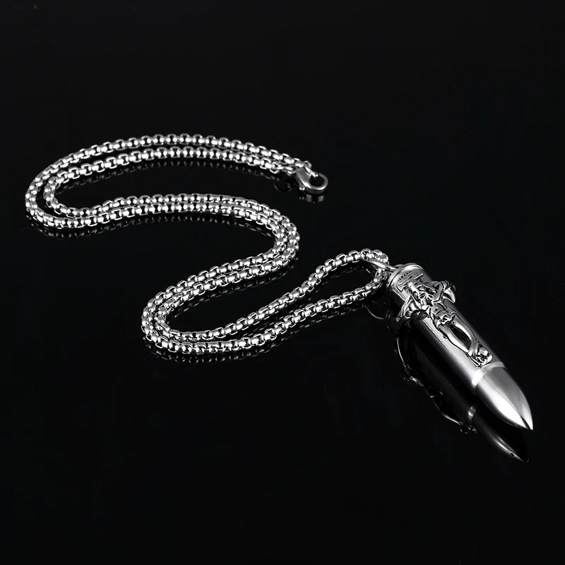 Hip Hop Rock INRI Cross Crucifix Jesus Bullet Pendants Necklace Gold Color 316L Stainless Steel Men Jewelry Drop Shipping | Украшения и