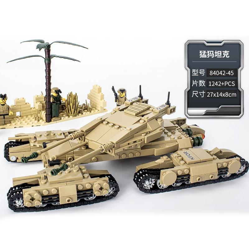 2019 совместимые с LEGO бак Пособия по немецкому языку Ww2 Тигр M1A2 комплекты военная