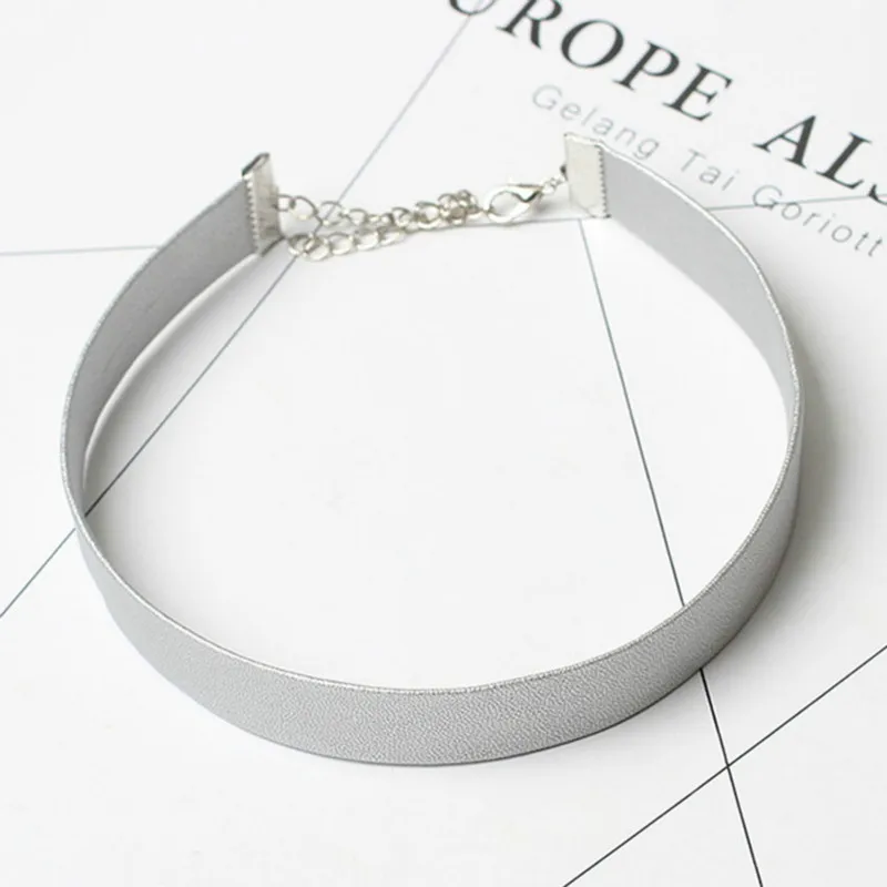 2017 черное кожаное ожерелье-чокер женские готические ожерелья-чокеры розовые