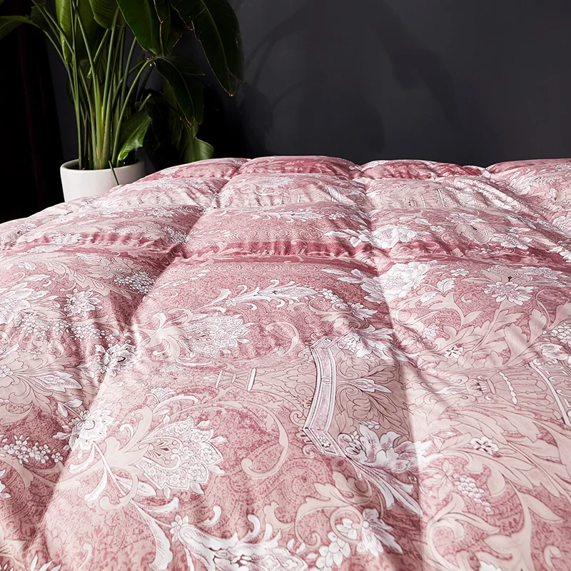 Red Paisley Bohemian Quilting Quilt Cotton Fabric Duck Feathers Filler Twin Full Queen King Thick Winter Comforter