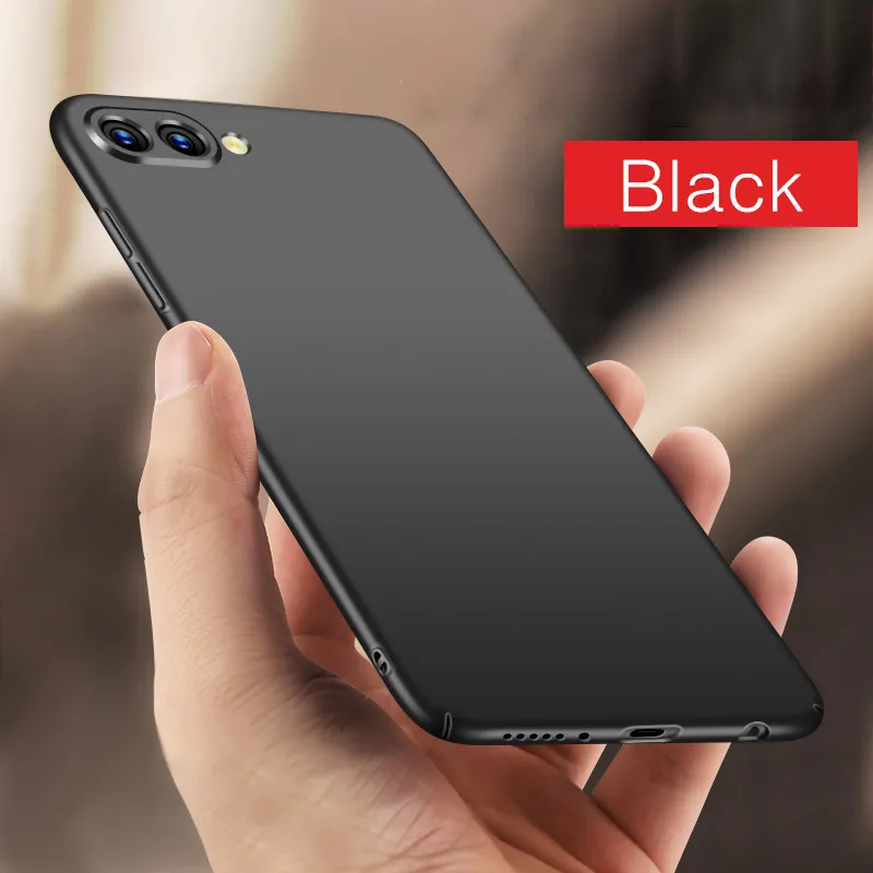 Black Чехол для honor V10, чехол для huawei honor v10, чехол Mofi, жесткая задняя крышка для huawei honor View 10, чехол PC, однотонный цвет, красный, синий, 5,99 дюймов - Цвет: Black