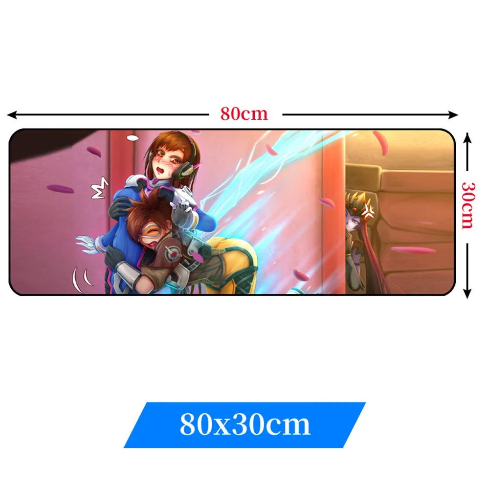 Очень большой игровой коврик для мыши Overwatch D. VA коврик для мыши нескользящий коврик для мыши Аниме Коврик для мыши для ноутбука и ПК(800*300*3 мм - Цвет: P