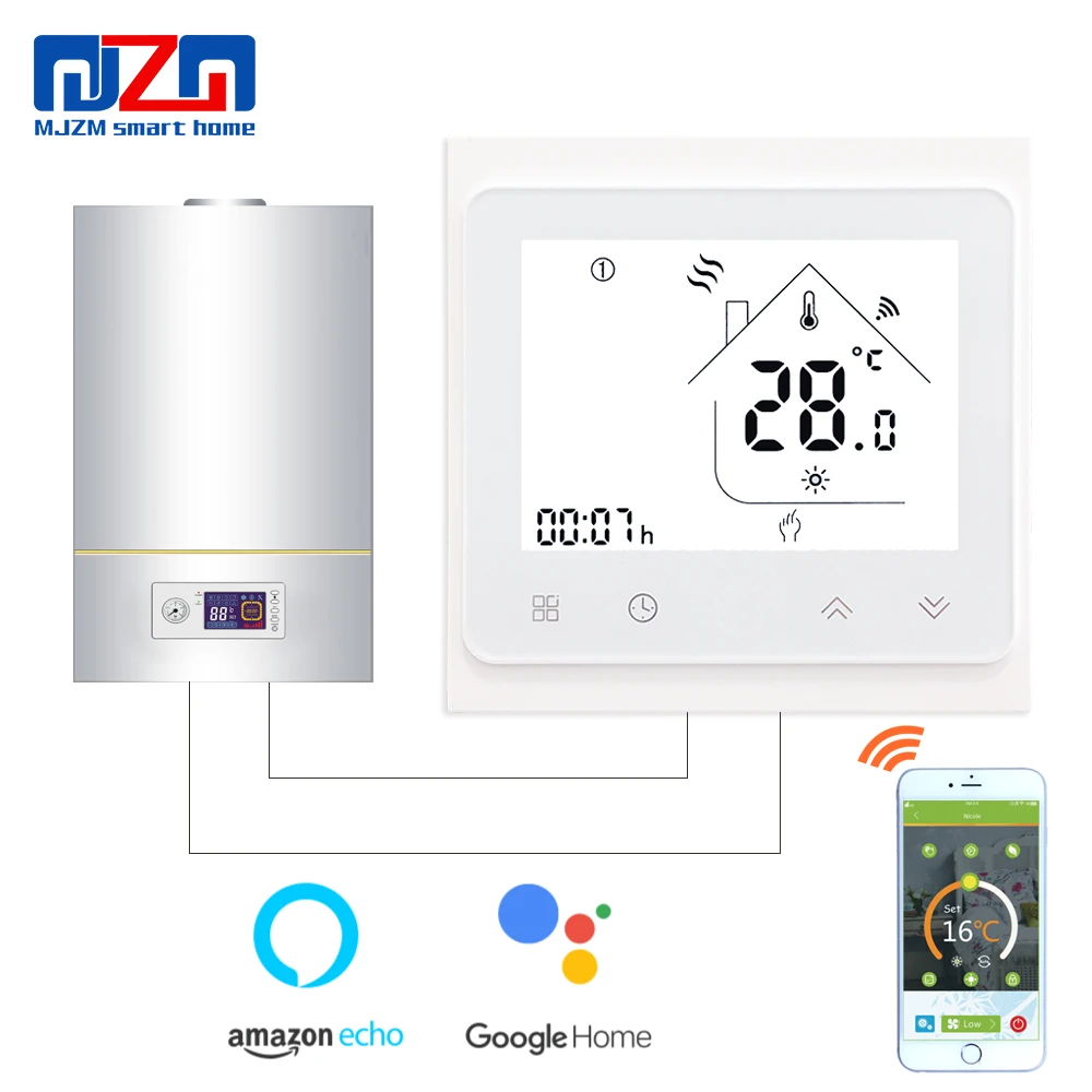 MJZM BGL-002-WiFi термостат регулятор температуры сенсорный ЖК-экран для газового котла