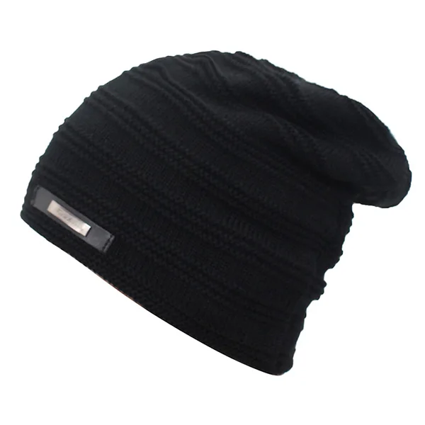 black Бренд YOUBOME, Skullies Beanies, женские зимние шапки для мужчин, вязаная шапка, мужская шапка, капот, теплая шапка с мехом, черная зимняя шапка, шапка - Цвет: black