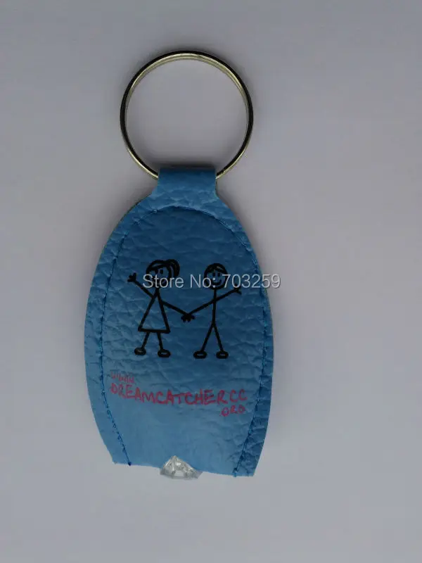 500 шт./лот брелок из искусственной кожи со светодиодной подсветкой и логотипом|led