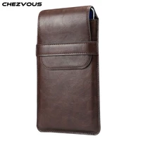 universal pouch slim leather case holster 4 8 7 2inch for samsung a50 a70 a20 a8 s10 s10e s9 s8 note9 8 s7edge s6 s5 waist bag