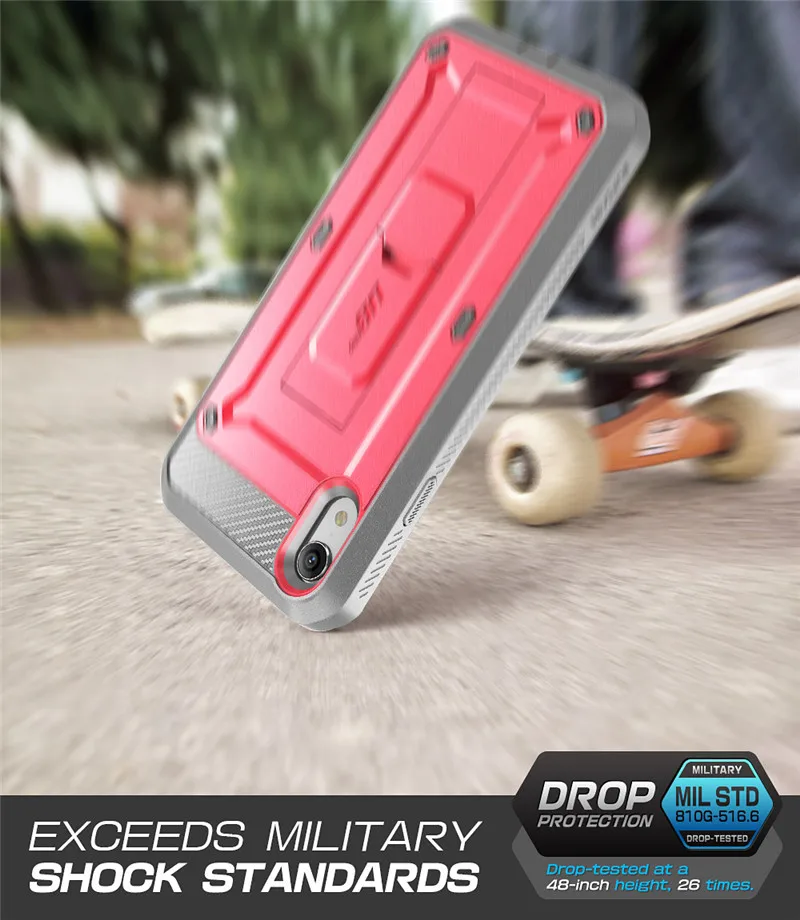 Чехол для iPhone XR 6,1 дюйма SUPCASE UB Pro, прочная кобура, чехол для телефона со встроенным протектором экрана и подставкой