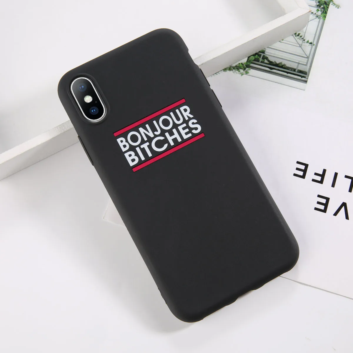 T2 black Чехол для телефона Lovebay для iPhone 11, 6, 6 s, 7, 8 Plus, X, XR, XS, 11Pro, Max, модный граффити, карамельный цвет, чистый цвет, буквы, мягкий ТПУ для iPhone 11 - Цвет: T2 black