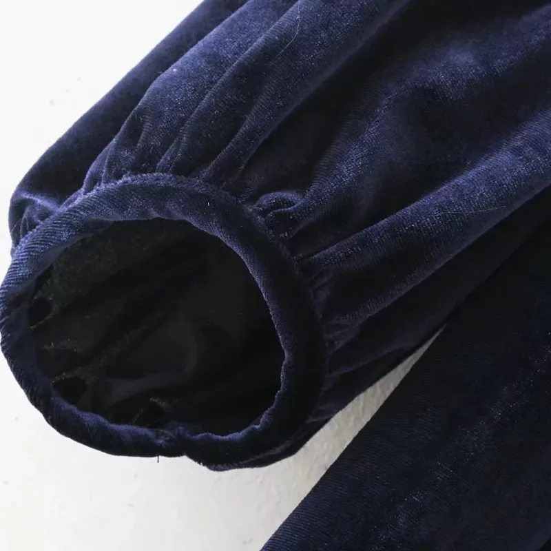 SCQP свободные Цветочные Вышивка Для женщин Вельветовое платье длиной выше колена