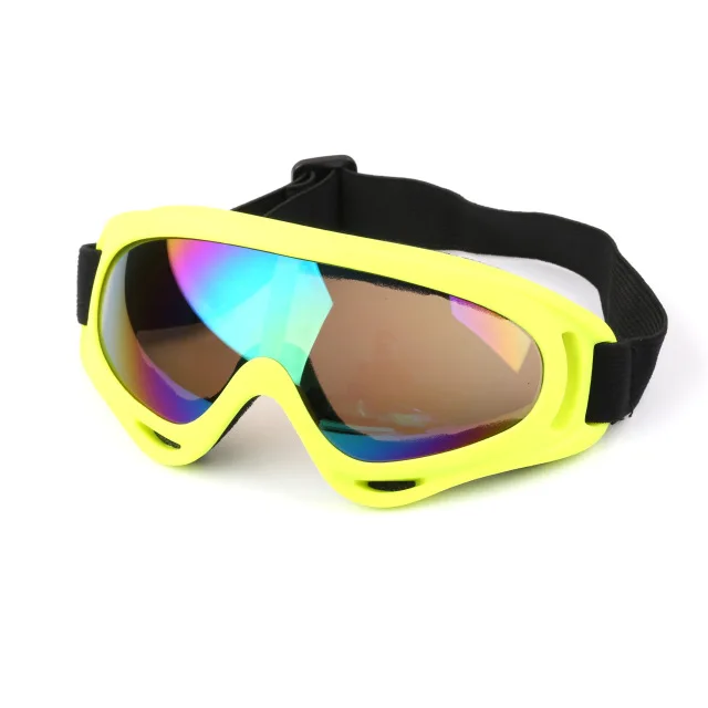 Yellow colorful Лыжные очки X400 с защитой от ультрафиолета, спортивные очки для катания на сноуборде, коньках, лыжах - Цвет: Yellow colorful