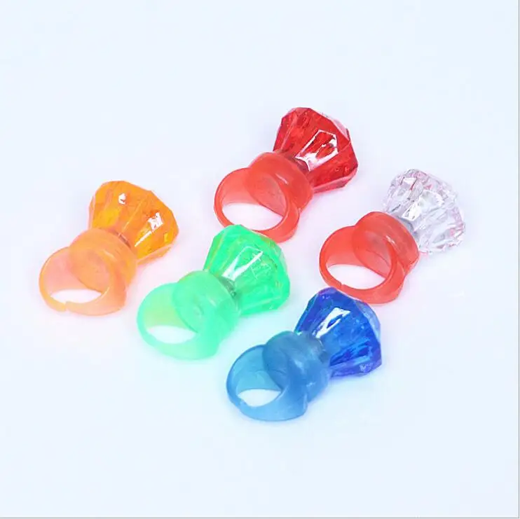 Led Wedding Favors Dress Baby Shower 5pcs/set Beautiful Ring Toys Glowing Diamond Rings Decoration Party Decorations | Игрушки и хобби