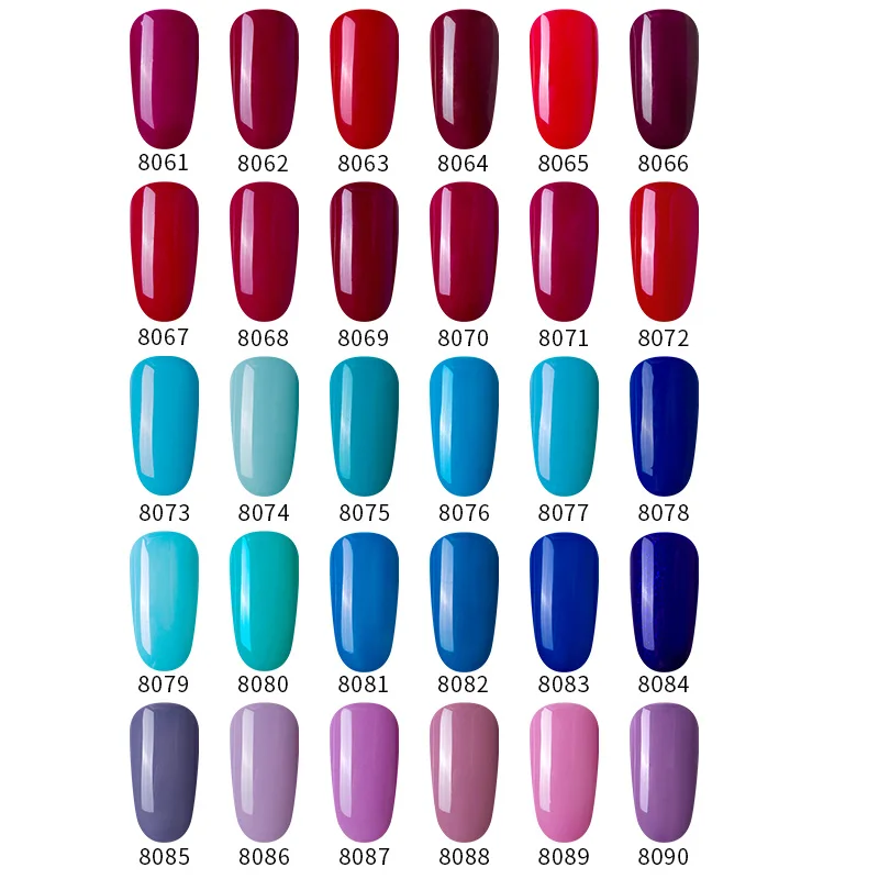 Modelones 6 шт. лавандовый фиолетовый цвет серия УФ гель для ногтей модный чистый Гель