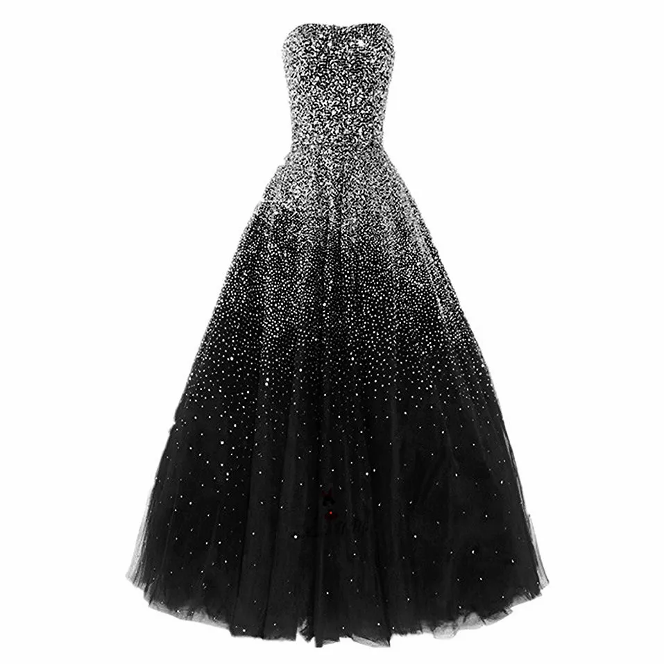 Vestidos de Quince anos милые 16 Бальные платья темно-синего цвета со сверкающими кристаллами Бальные платья дебютантные платья платье для выпускного вечера для девочек - Цвет: Черный