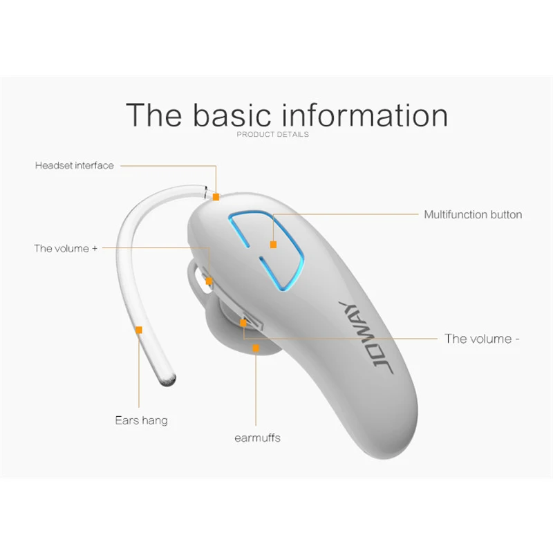 Joway H02 Интеллектуальные Bluetooth наушники портативная мини-гарнитура с микрофоном Поддержка громкой связи беспроводные kulakliklar для Xiaomi