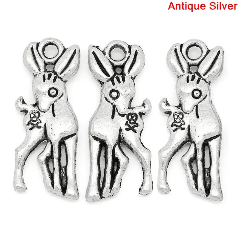Doreenbeads амулет кулоны Sika Олень животных античное серебро 19x8 мм 100 шт новинка 2015 |